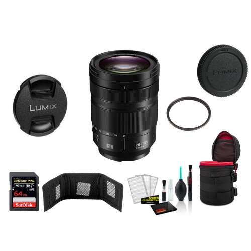 Panasonic Lumix S 24-105mm f/4 Macro O.I.S. Lens with Memory Card