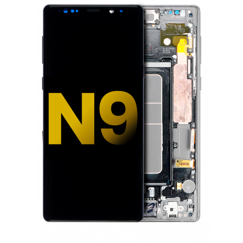 Replacement OLED Assembly With Frame Compatible For Samsung Galaxy Note 9 (Cloud Silver) by ESOURCE PARTS - Refurbished condition - Image 2