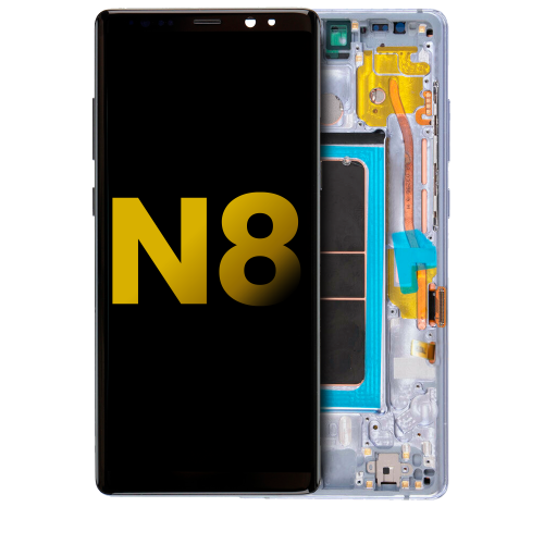 Replacement OLED Assembly With Frame Compatible For Samsung Galaxy Note 8 (Orchid Gray) by ESOURCE PARTS - Refurbished condition - Image 3