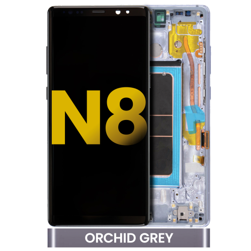 Replacement OLED Assembly With Frame Compatible For Samsung Galaxy Note 8 (Orchid Gray) by ESOURCE PARTS - Refurbished condition - Image 4