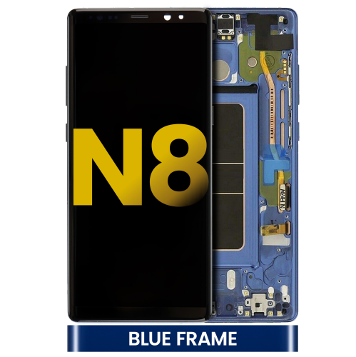 Replacement OLED Assembly With Frame Compatible For Samsung Galaxy Note 8 (Blue) by ESOURCE PARTS - Refurbished condition - Image 3