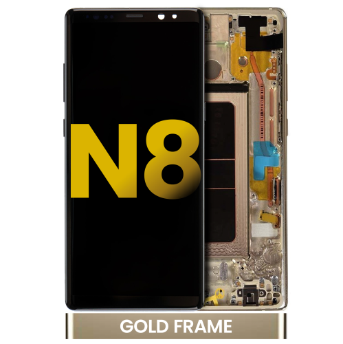 Replacement OLED Assembly With Frame Compatible For Samsung Galaxy Note 8 (Gold) by ESOURCE PARTS - Refurbished condition - Image 4