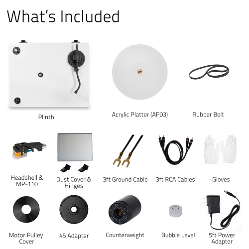 Fluance RT85N Reference High Fidelity Vinyl Turntable Record Player with Nagaoka MP-110 Cartridge & Acrylic Platter