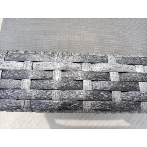 Furniture One Rattan Wicker 3 Piece Bistro Set Grey with Cushion and Free Rain Cover