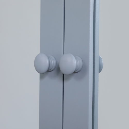 Armoire à pharmacie kleankin, armoire à miroir de salle de bain murale avec portes doubles, tablette ouverte et tablette réglable, armoire murale de