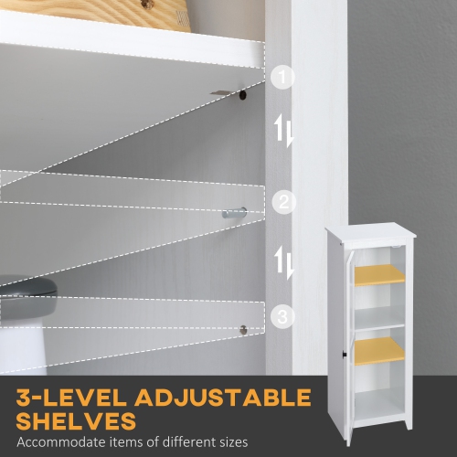 HOMCOM 48" Kitchen Pantry Cabinet, Freestanding Farmhouse Kitchen Storage Cabinet with Barn Door and Adjustable Shelves, White