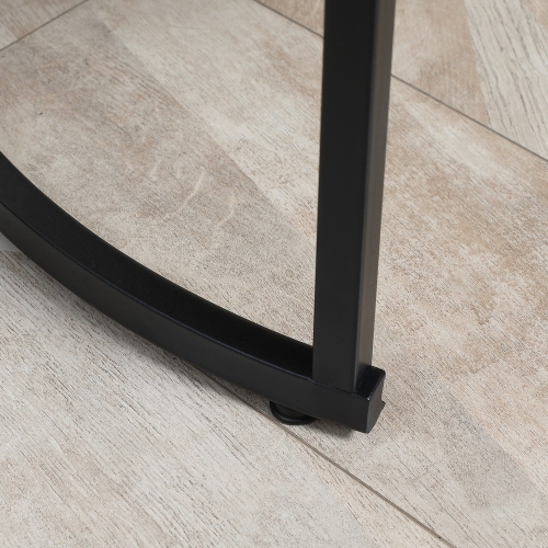 Tables gigognes HOMCOM, table basse ronde de 29 po, ensemble de 2, tables d'appoint modernes pour salon avec base en métal, brun rustique