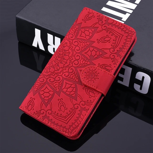 CaseWorld Wallet Case with Card Holder Magnetic Closure Flip Kickstand Premium Leather Case for iPhone 14 - Red