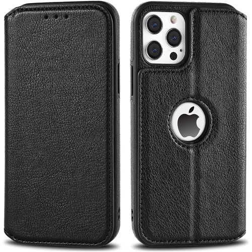 PETERSON  Leather Walle Case With Card Slots Premium Shockproof Pu Leather Flip Cover With High Quality Fir Iphone 12 And 12 Pro -
