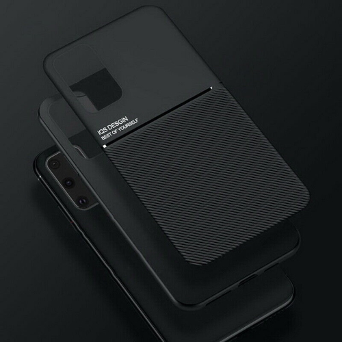 Kelvin Leather Magnetic Texture Slim Matte Back Phone Cove Anti Fall Frosted Stripe Cases For Samsunf Galaxy Note 20 Ultra - Blue