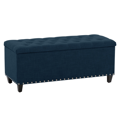 CORLIVING  Lbt-663-O Boston Tufted Fabric Storage Ottoman In Navy Blue We purchased this along with the Channel Tufted Queen Bed