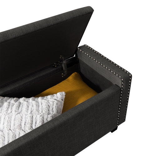 Pouf de stockage en tissu Boston