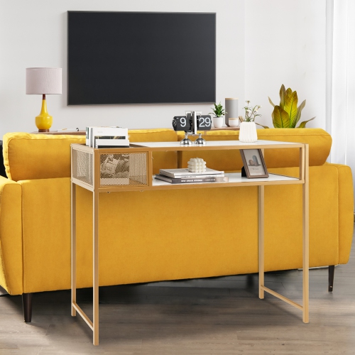 Costway Console Entryway Table Long Couch Side Table Narrow for Hallway, Living Room