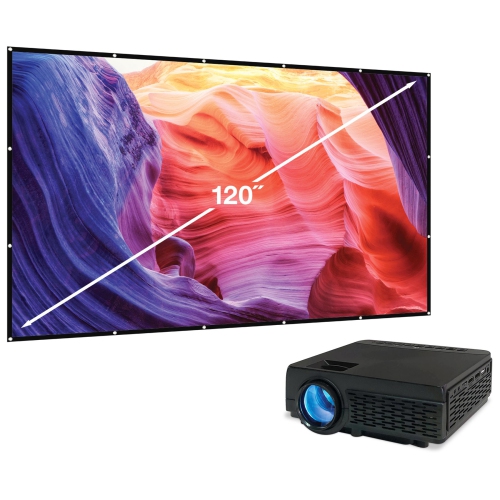 GPX PJ300VP Bluetooth Mini Projector, Black