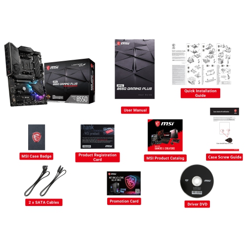 Carte mère de jeu MPG B550 Gaming plus de MSI