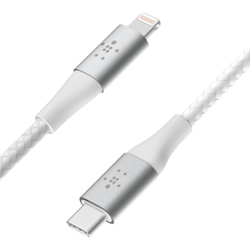 Belkin Braided 2m USB-C/Lightning Cable - White - (CAA004BT2MWH)