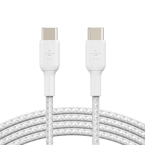 Belkin Braided 1m USB-C/USB-C Cable - White - (CAB004BT1MWH)