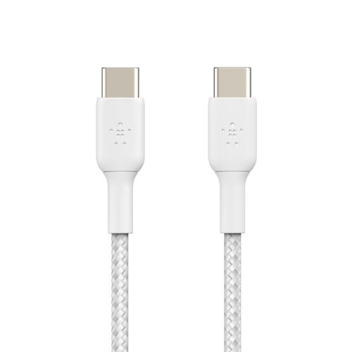 Belkin Braided 1m USB-C/USB-C Cable - White - (CAB004BT1MWH)