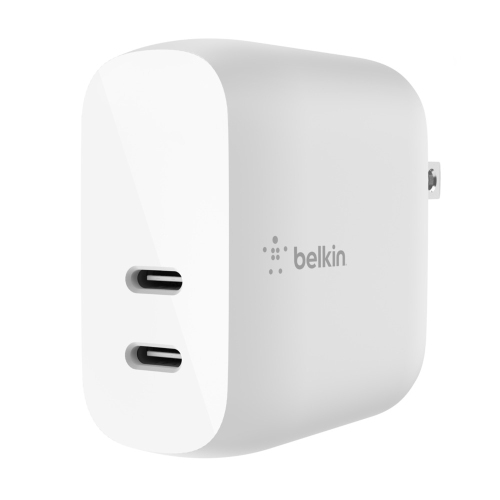 Belkin Boost Charge 40W Dual USB-C PD Wall Charger - White -