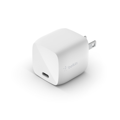 Belkin Boost Charge 30W USB-C GaN Wall Charger with 1m USB-C/Lightning Cable - White -