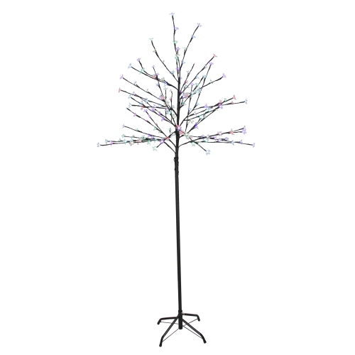 LED Lighted Artificial Cherry Blossom Tree - 6' - Color Changing Lights