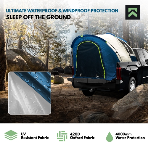 Truck Bed Tent, Pickup Truck Tent, Truck Bed Camping Tent for 2 Adults, Tent for Tailgate with Rainfly and Storage Bag, Fits Trucks Beds w/ Lengths