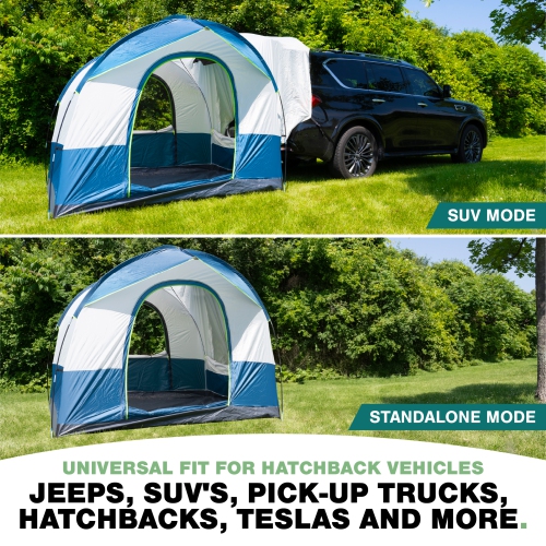 Universal SUV Camping Tent - Up to 8-Person Sleeping Capacity, Includes  Rainfly and Storage Bag - Car Tent, Tailgate Tent, Glamping Tent - 8'W x  8'L x