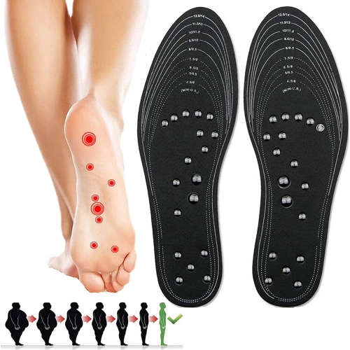 1 Pair Acupressure Magnetic Massage Foot Therapy Reflexology Pain Relief Shoe Insoles