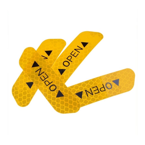 ISTAR  4PCs Car Door Open Safety Anti-Collision Warning Reflective Waterproof Stickers