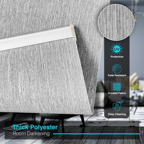 Smart Blinds for Windows Light Filtering Shades Motorized Roller Blinds & Shades Cordless Window Blinds Electric Blinds with Remote, 32" x 72"