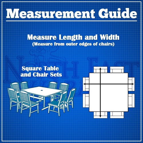 Square Patio Table and Chair Set Outdoor Furniture Cover - 76"L x 76"W x 32"H - Breathable Material, Sunray Protected, and Weather Resistant Storage