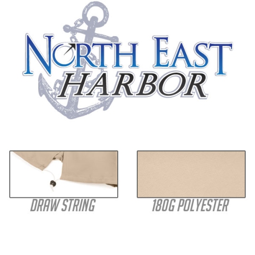 Housse de parasol North East Harbor pour rangement de protection, 10 pi, brun clair, porte-parapluie suspendu