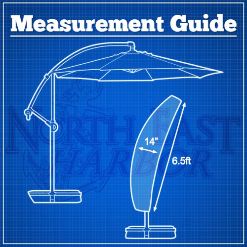 Housse de parasol North East Harbor pour rangement de protection, 10 pi, brun clair, porte-parapluie suspendu