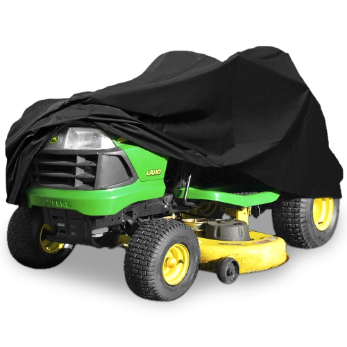 Superior Riding Lawn Mower Tractor Cover Fits Decks up to 62 Black 420D Polyester Oxford PU Coated Water and Sunray Resistant Storage Cover 82