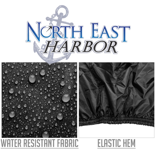 Housse imperméable haut de gamme pour souffleuse à neige North East Harbor - housse de rangement protection supérieure contre les intempéries - Noir