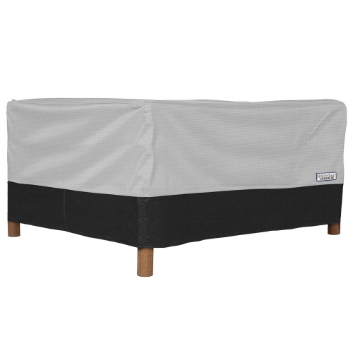 Outdoor Patio Square Ottoman / Side Table Furniture Cover - 32"L x 32"W x 18"H - Breathable Material, Sunray Protected, and Weather Resistant Storage
