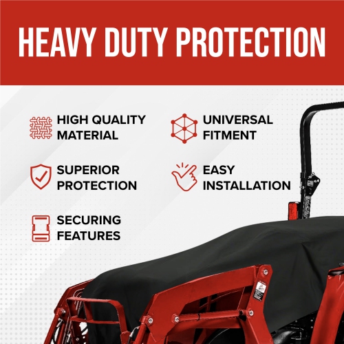 Compact Utility Tractor Cover, Lawn Tractor Cover Waterproof Heavy Duty, UV Resistant Riding Mower Cover, Farm Tractor Accessories, Cowling Cover,