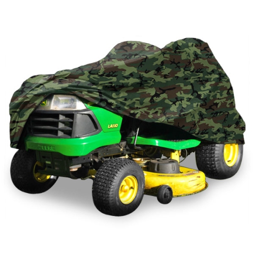 NORTH EAST HARBOR  Deluxe Riding Lawn Mower Tractor Cover Fits Decks Up to 54" - Camouflage - Water And Sunray Resistant Storage Cover
