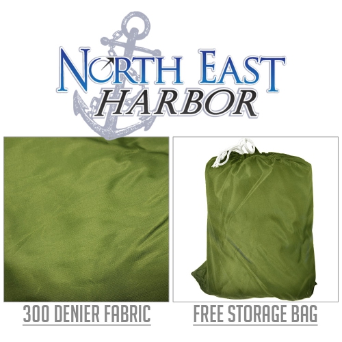 North East Harbor Superior Riding Lawn Mower Tractor Cover Fits Decks up to 54" - Green - 420D Polyester Oxford PU Coated Water and Sunray Resistant