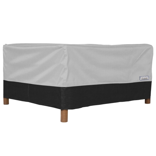 Housse de table d’appoint/pouf carré de patio extérieur - 26 long. X 26 larg. X 18 haut. - matériau respirant, protection moiré et protection contre