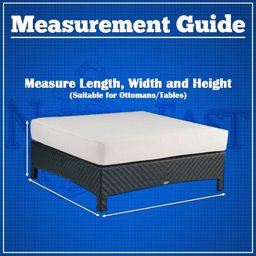 Outdoor Patio Square Ottoman / Side Table Furniture Cover - 26"L x 26"W x 18"H - Breathable Material, Sunray Protected, and Weather Resistant Storage