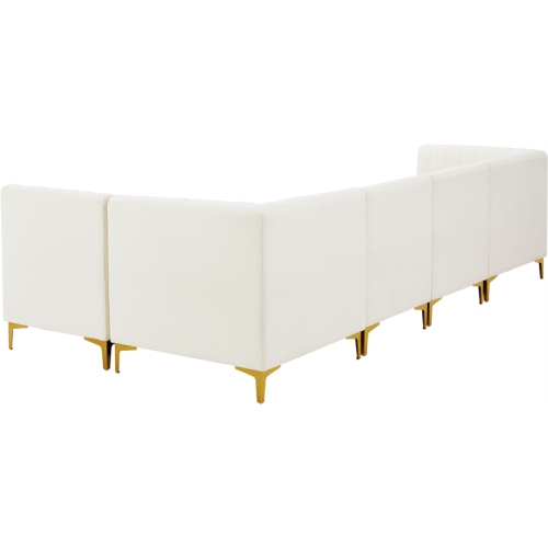 Meridian Furniture Alina Cream Velvet Modular Sectional