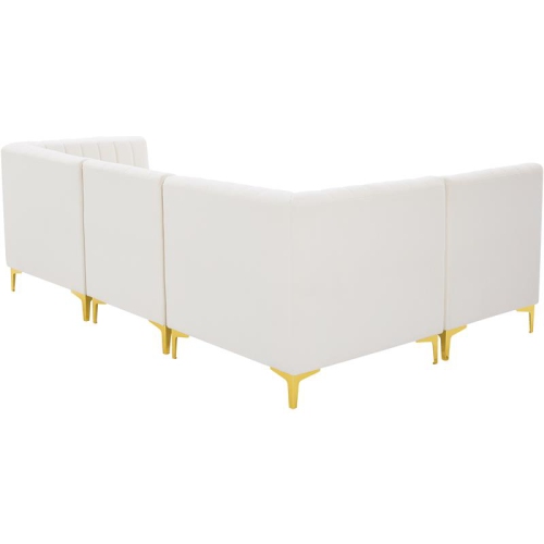 Meridian Furniture Alina Cream Velvet Modular Sectional