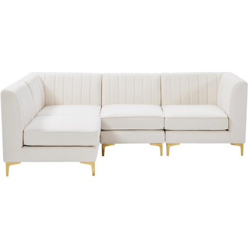Meridian Furniture Alina Cream Velvet Modular Sectional