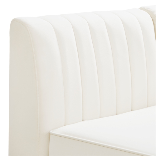 Meridian Furniture Alina Cream Velvet Modular Sectional