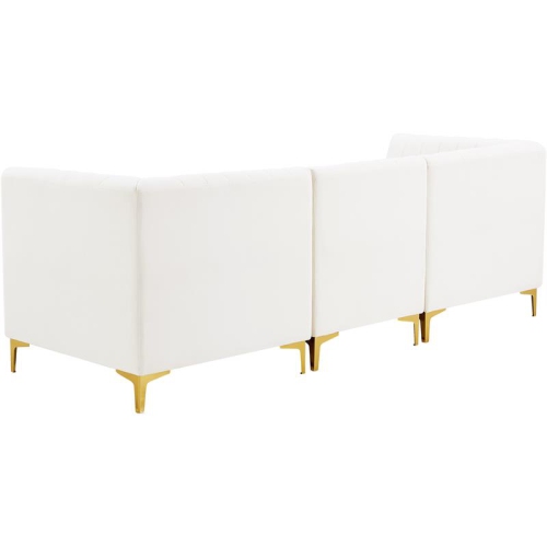 Meridian Furniture Alina Cream Velvet Modular Sofa