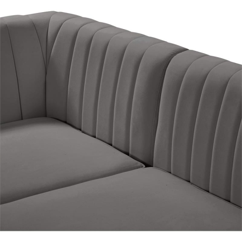 Meridian Furniture Alina Grey Velvet Modular Sofa