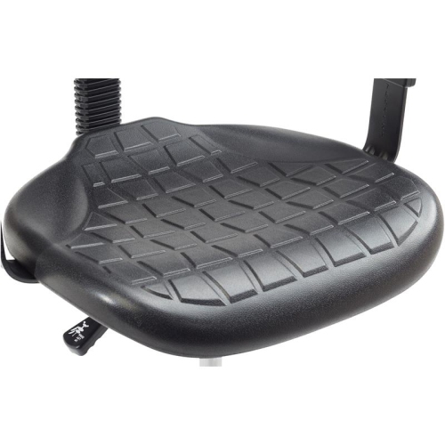 NPS 6700 Series 16-21" Modern Polyurethane Task Chair with Arms in Black