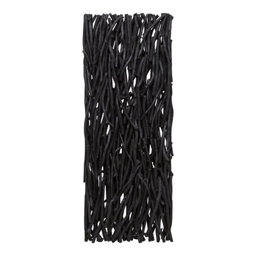 Uttermost Gathered Teak 49x19" Contemporary Wood Wall Decor in Black