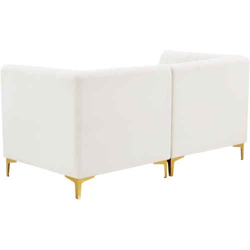 Meridian Furniture Alina Cream Velvet Modular Sofa